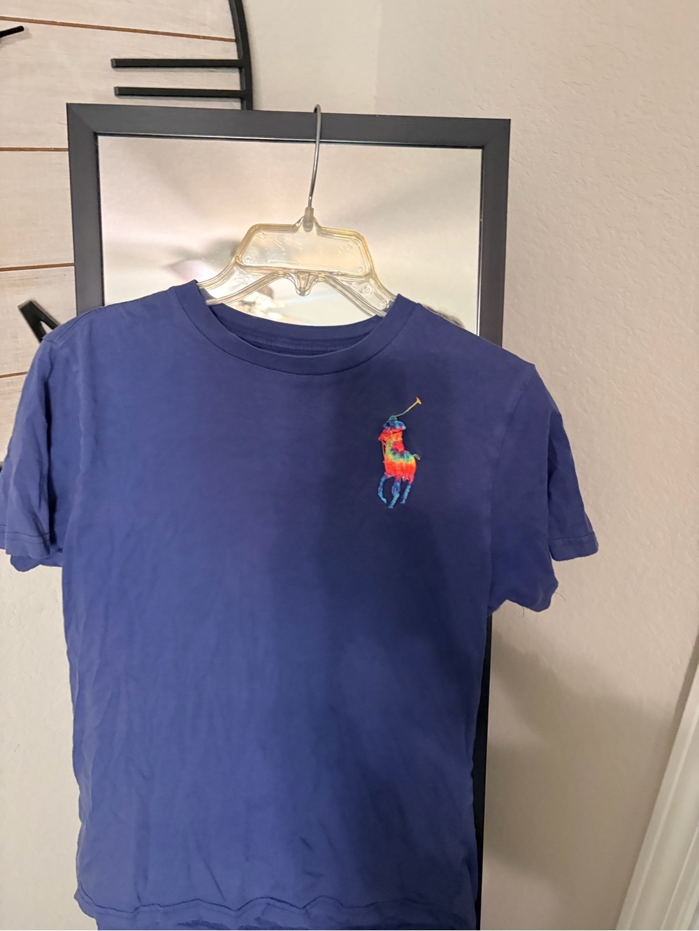 Polo by Ralph Lauren Navy Short Sleeve Tee with Multicolor Polo Player